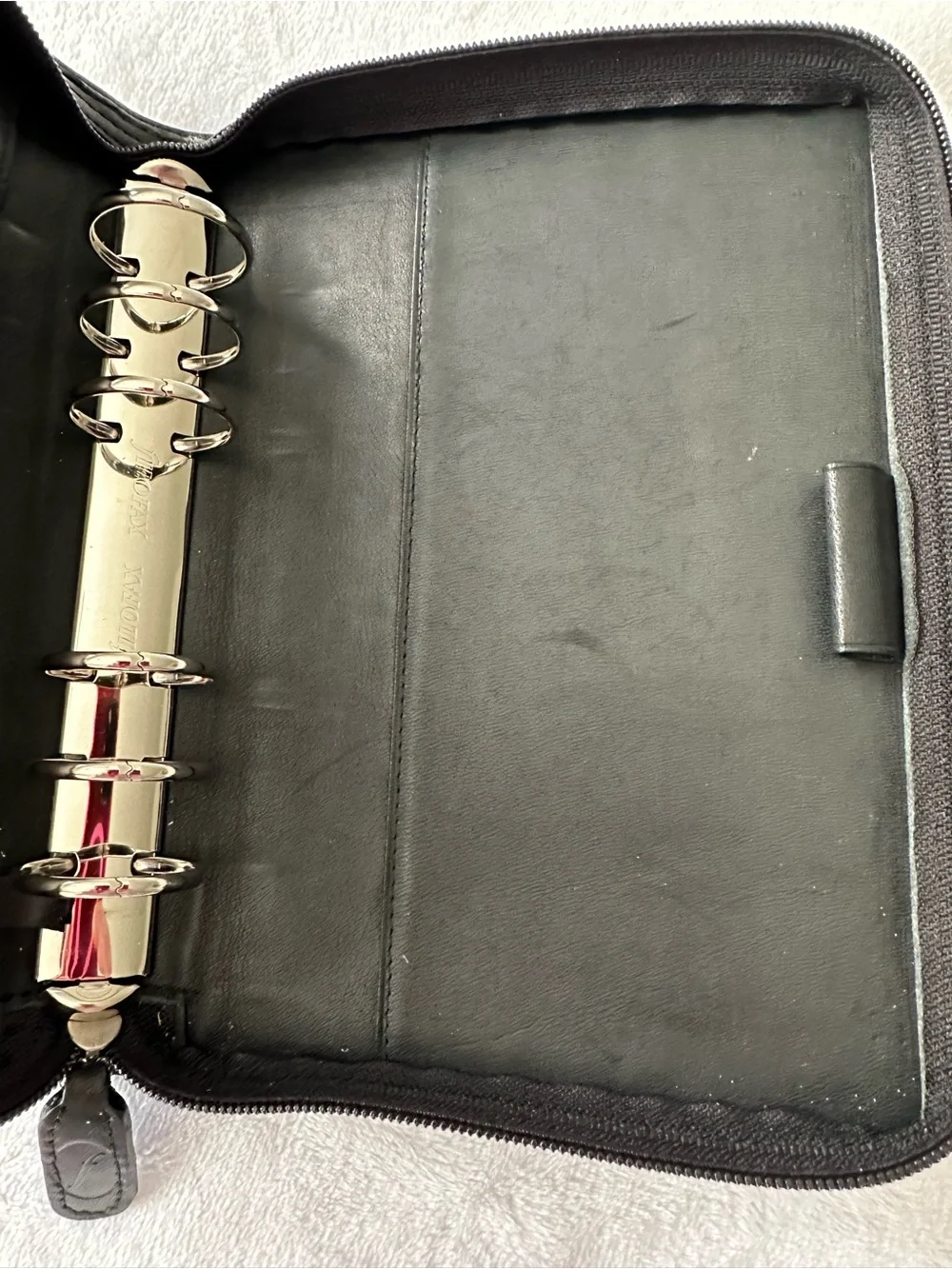 Filofax RARE Durham Black Deluxe Leather Personal Organizer